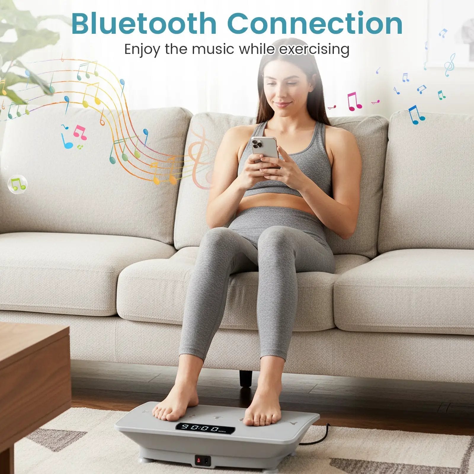 Vibration Plate Exercise Machine with Gravity Sensor for Home by DirectDeals