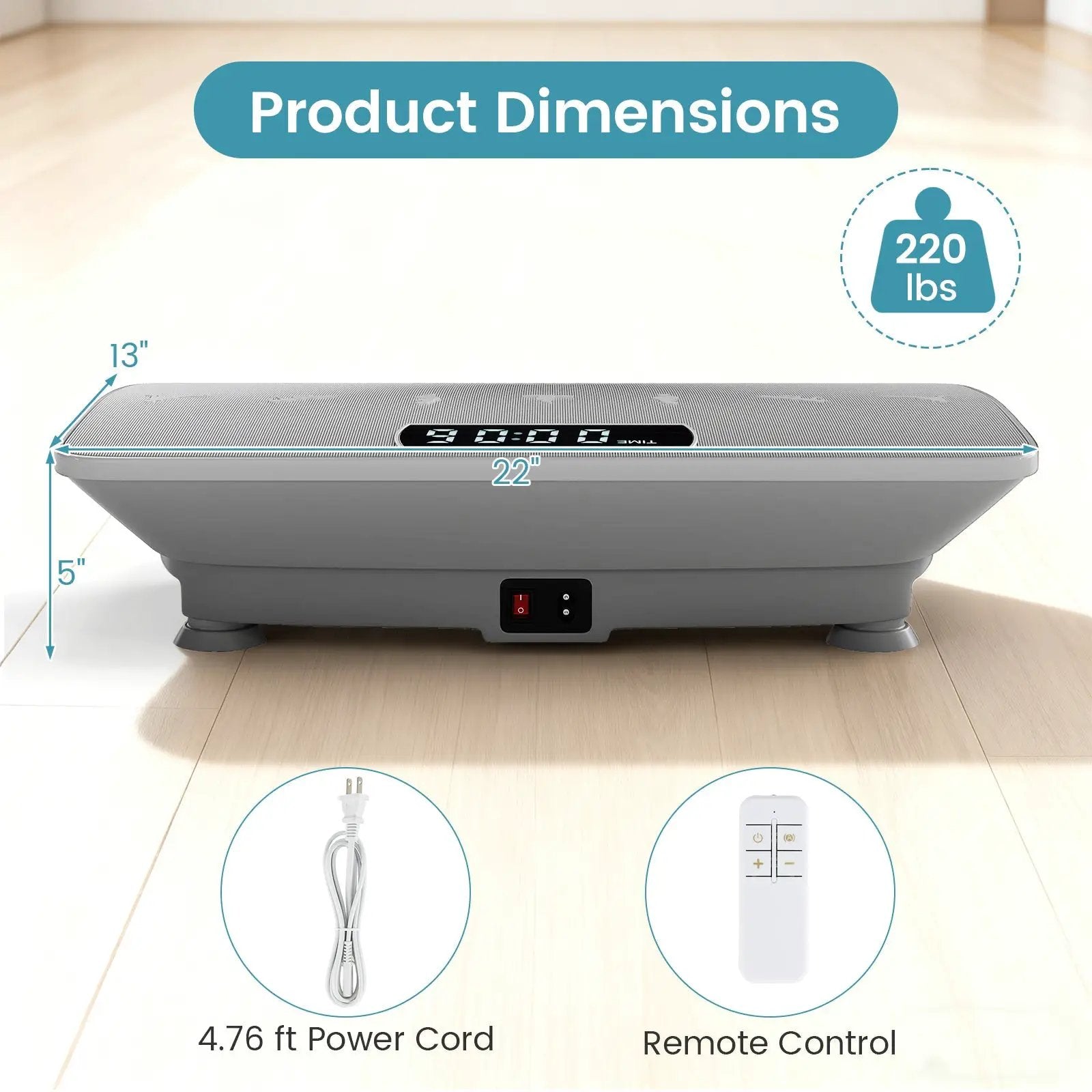 Vibration Plate Exercise Machine with Gravity Sensor for Home by DirectDeals