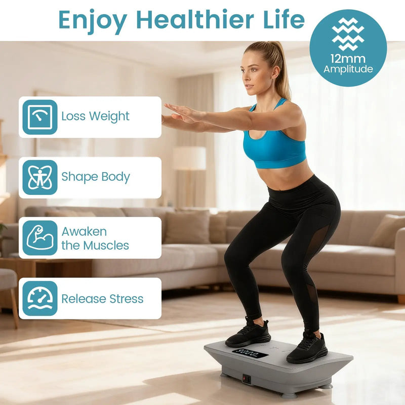Vibration Plate Exercise Machine with Gravity Sensor for Home by DirectDeals