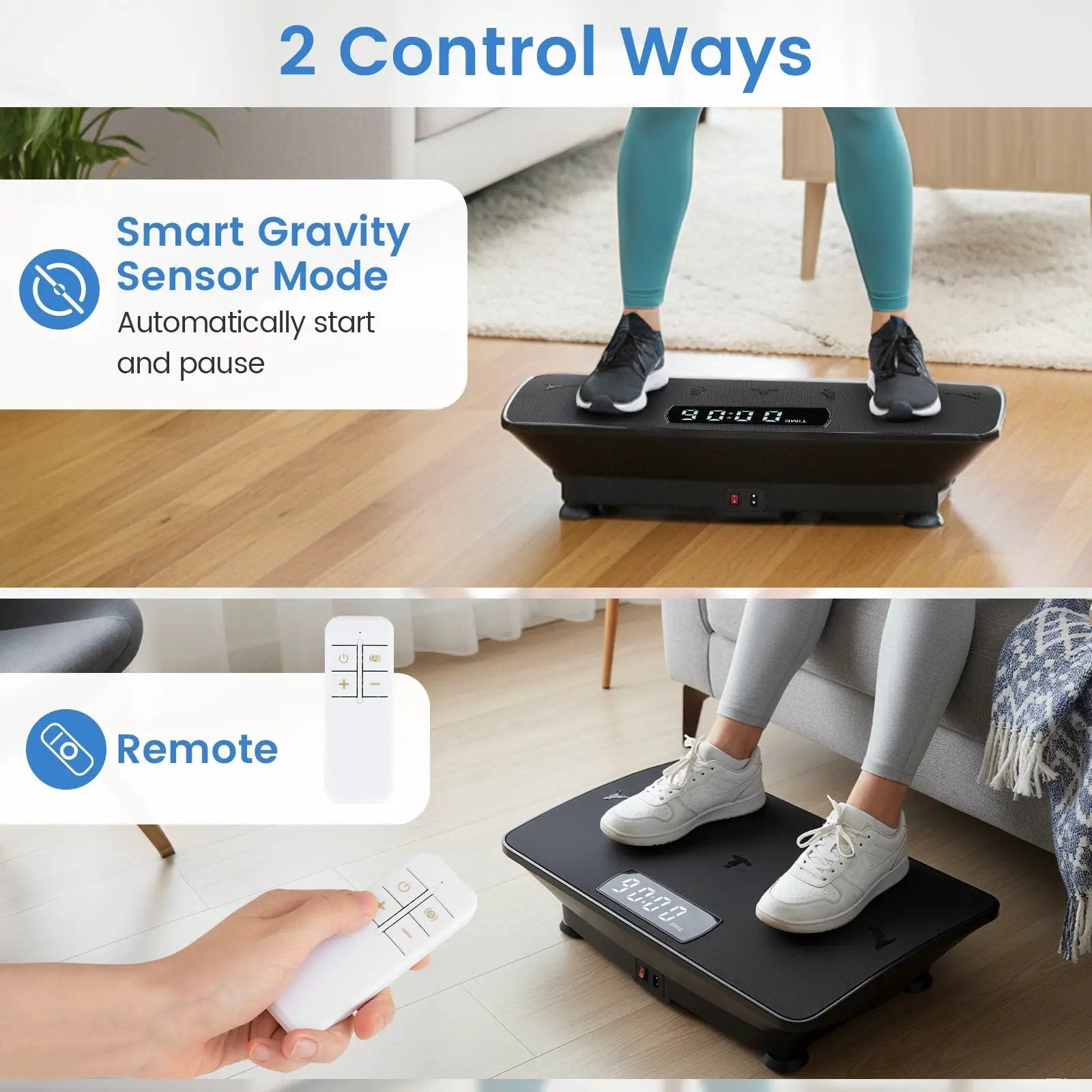 Vibration Plate Exercise Machine with Gravity Sensor for Home by DirectDeals