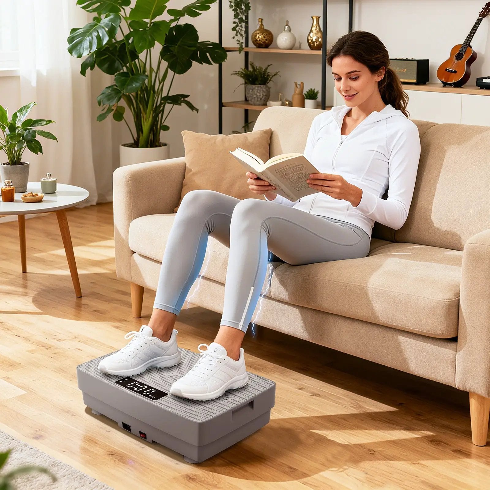 Vibration Plate Exercise Machine with Gravity Sensor and Remote Control for Home Gym by DirectDeals