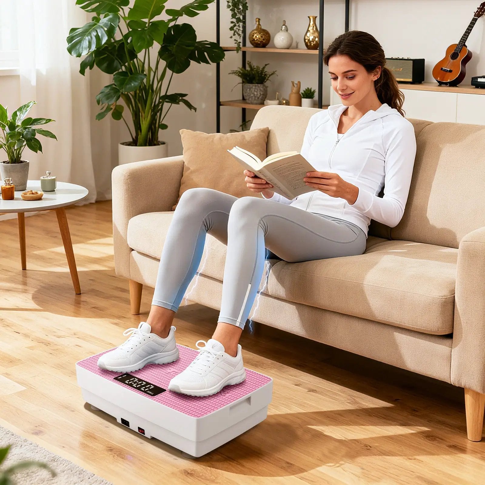 Vibration Plate Exercise Machine with Gravity Sensor and Remote Control for Home Gym by DirectDeals