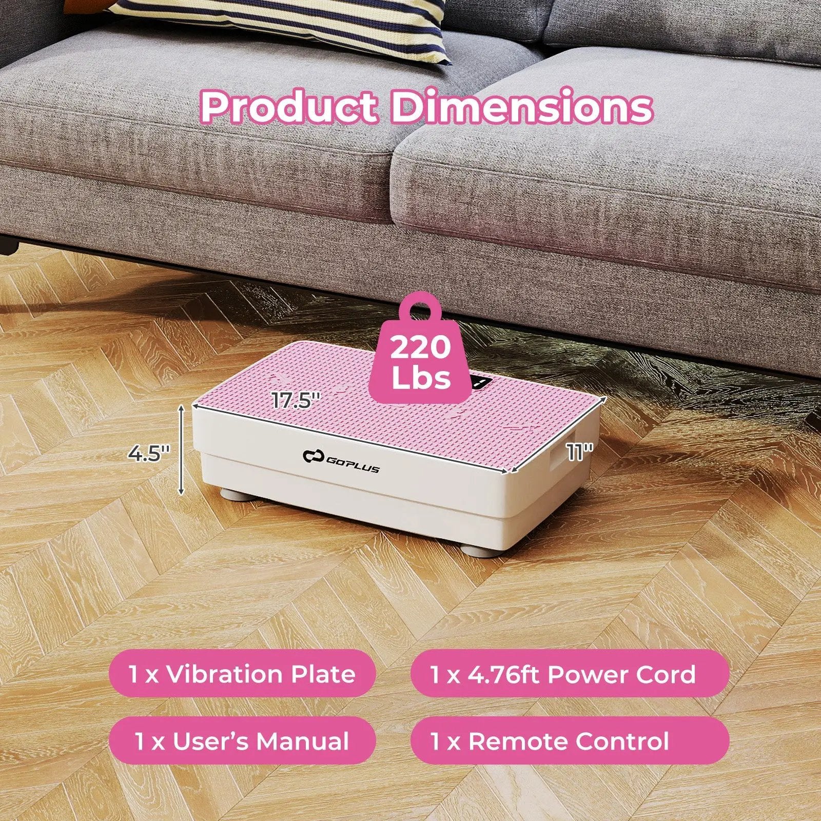 Vibration Plate Exercise Machine with Gravity Sensor and Remote Control for Home Gym by DirectDeals