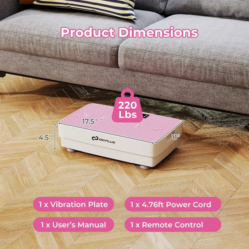 Vibration Plate Exercise Machine with Gravity Sensor and Remote Control for Home Gym by DirectDeals