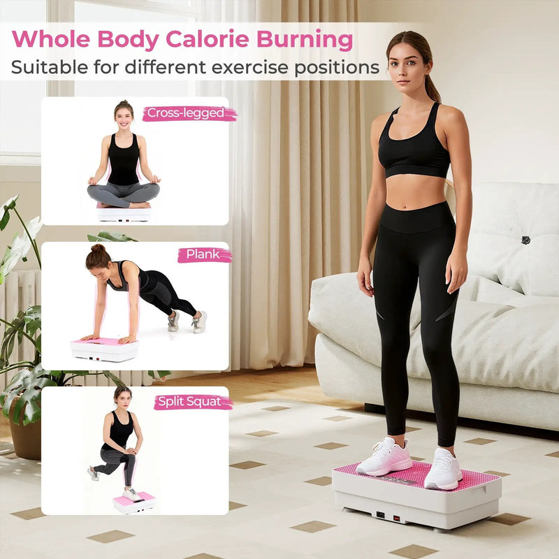 Vibration Plate Exercise Machine with Gravity Sensor and Remote Control for Home Gym by DirectDeals