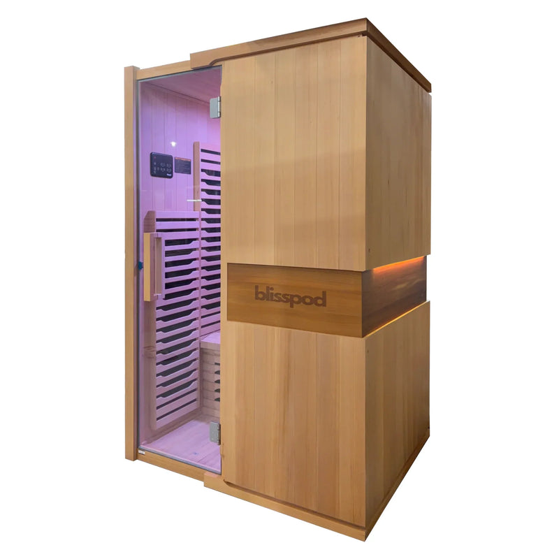 Blisspod | Milano | Full Spectrum Sauna | Canadian Hemlock Wood | Ultra Low EMF | 5 Far Infrared & 1 Red Glass Heater | Chromotherapy | Upto 2 Person, photo 6 of 15