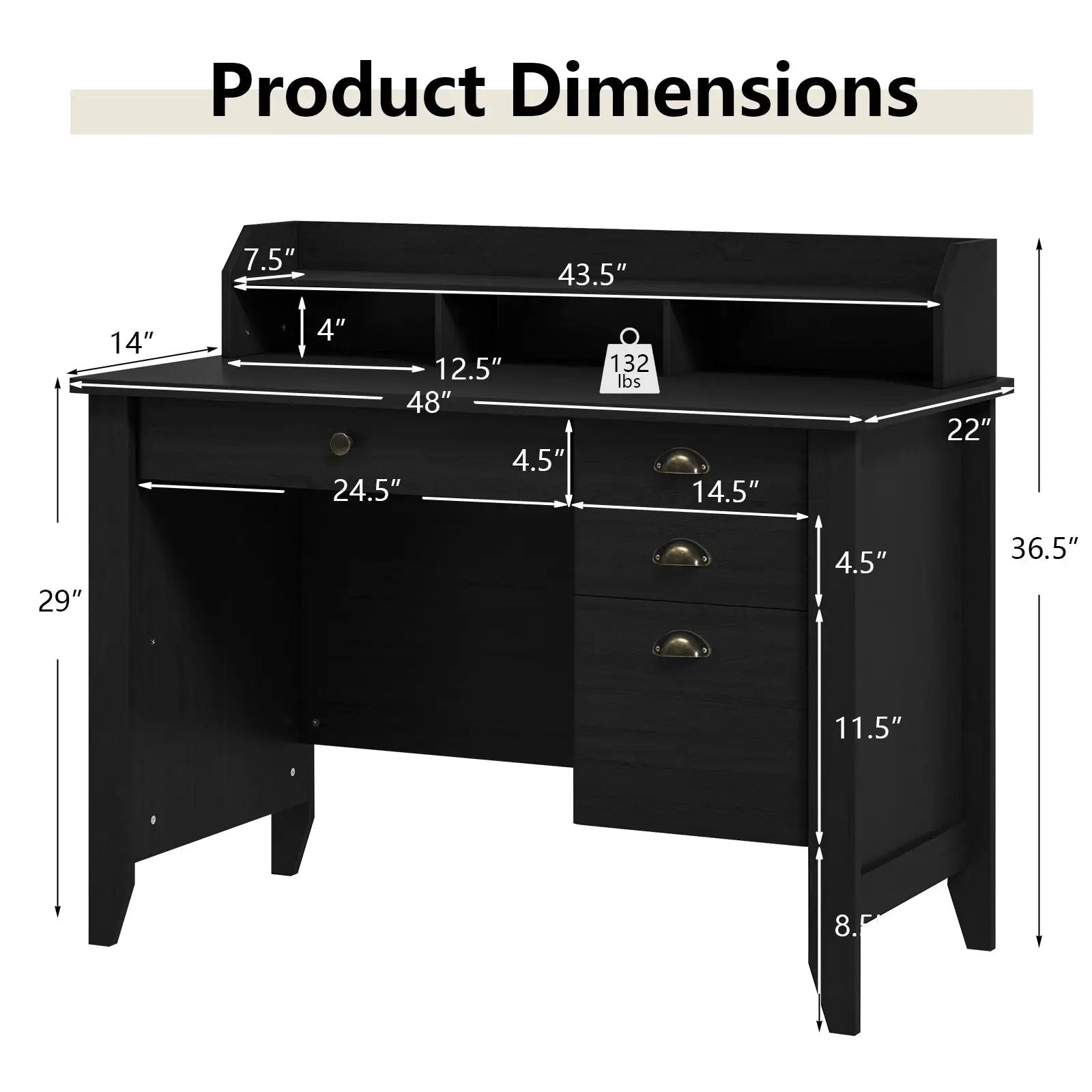 Computer Desk PC Laptop and Writing Table Workstation by DirectDeals