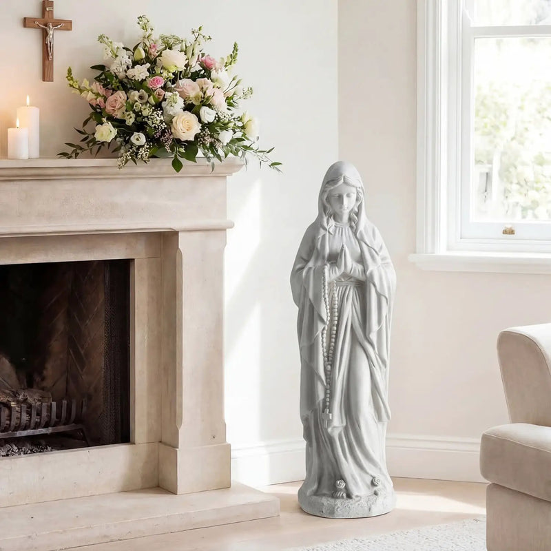 Virgin Mary Statue 29.5 inch Tall Outdoor Religious Sculpture by DirectDeals