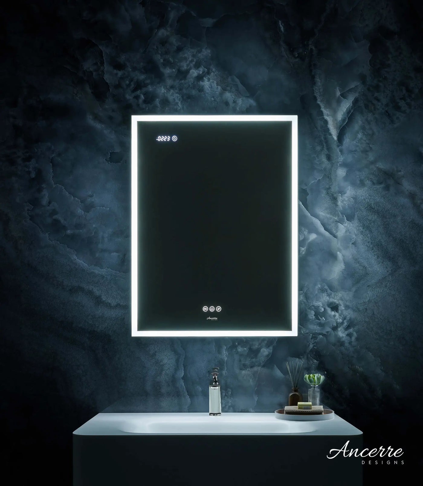 Pagani LED Mirror Cabinet with Defogger, Dimmer, Magnifier & USB outlet by Ancerre Designs