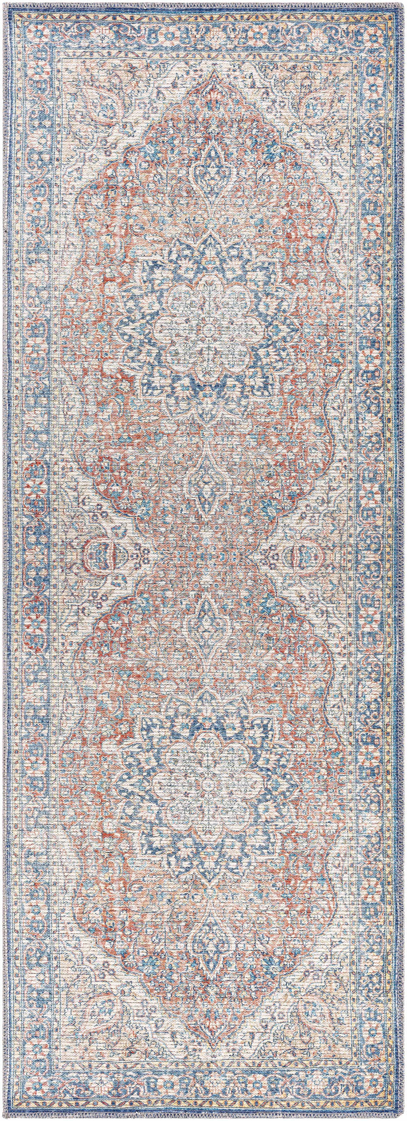 Wacousta Red&Blue Washable Rug - Clearance by Boutique Rugs