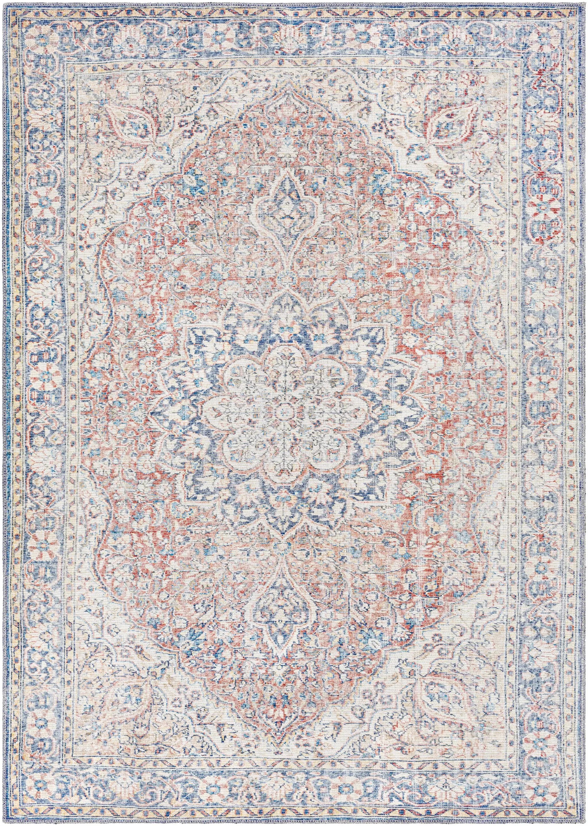 Wacousta Red&Blue Washable Rug - Clearance by Boutique Rugs