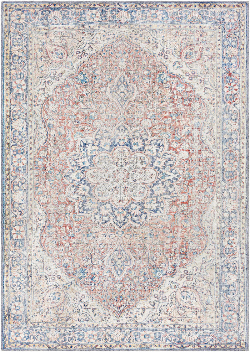 Wacousta Red&Blue Washable Rug - Clearance by Boutique Rugs