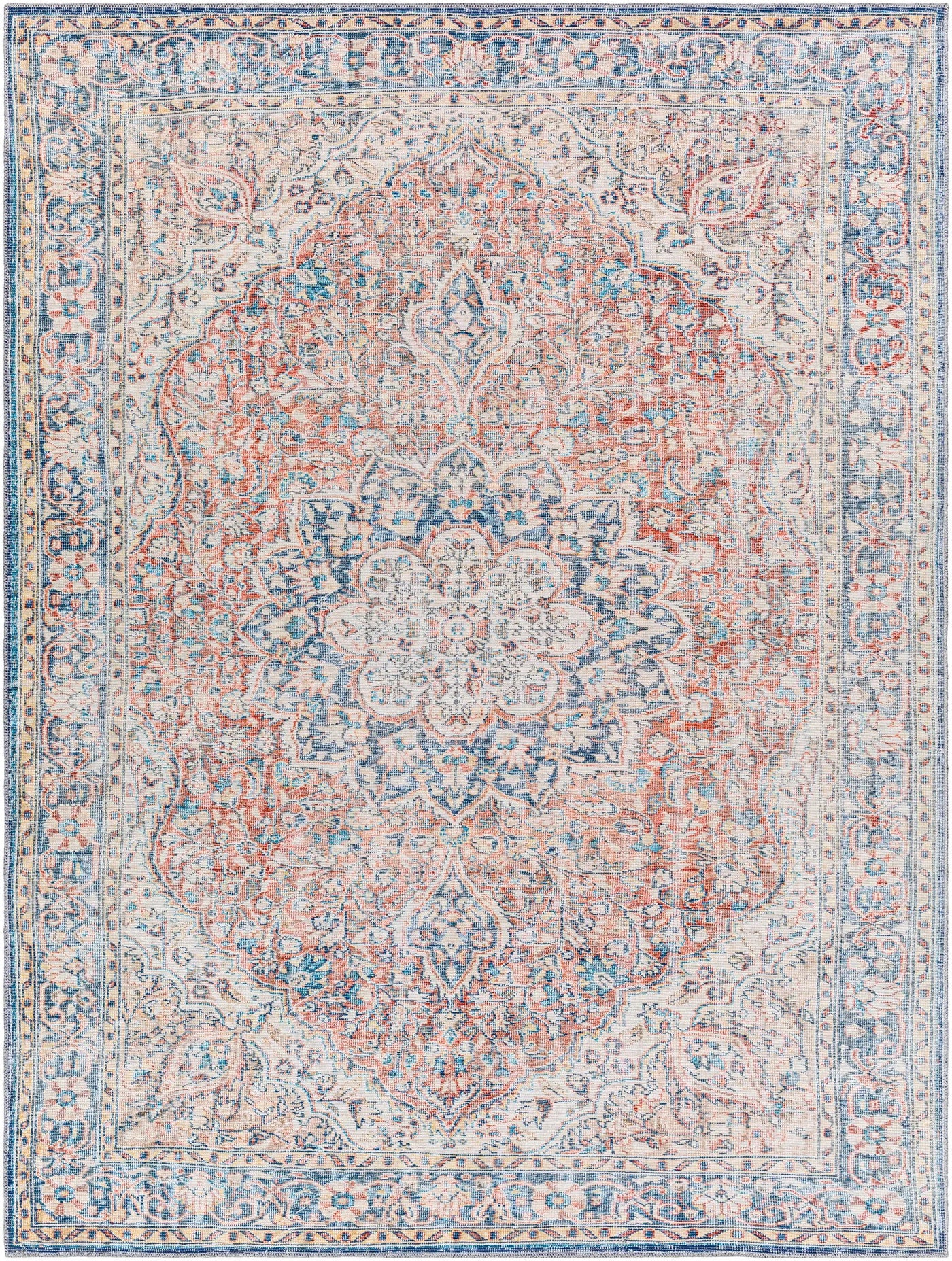 Wacousta Red&Blue Washable Rug - Clearance by Boutique Rugs