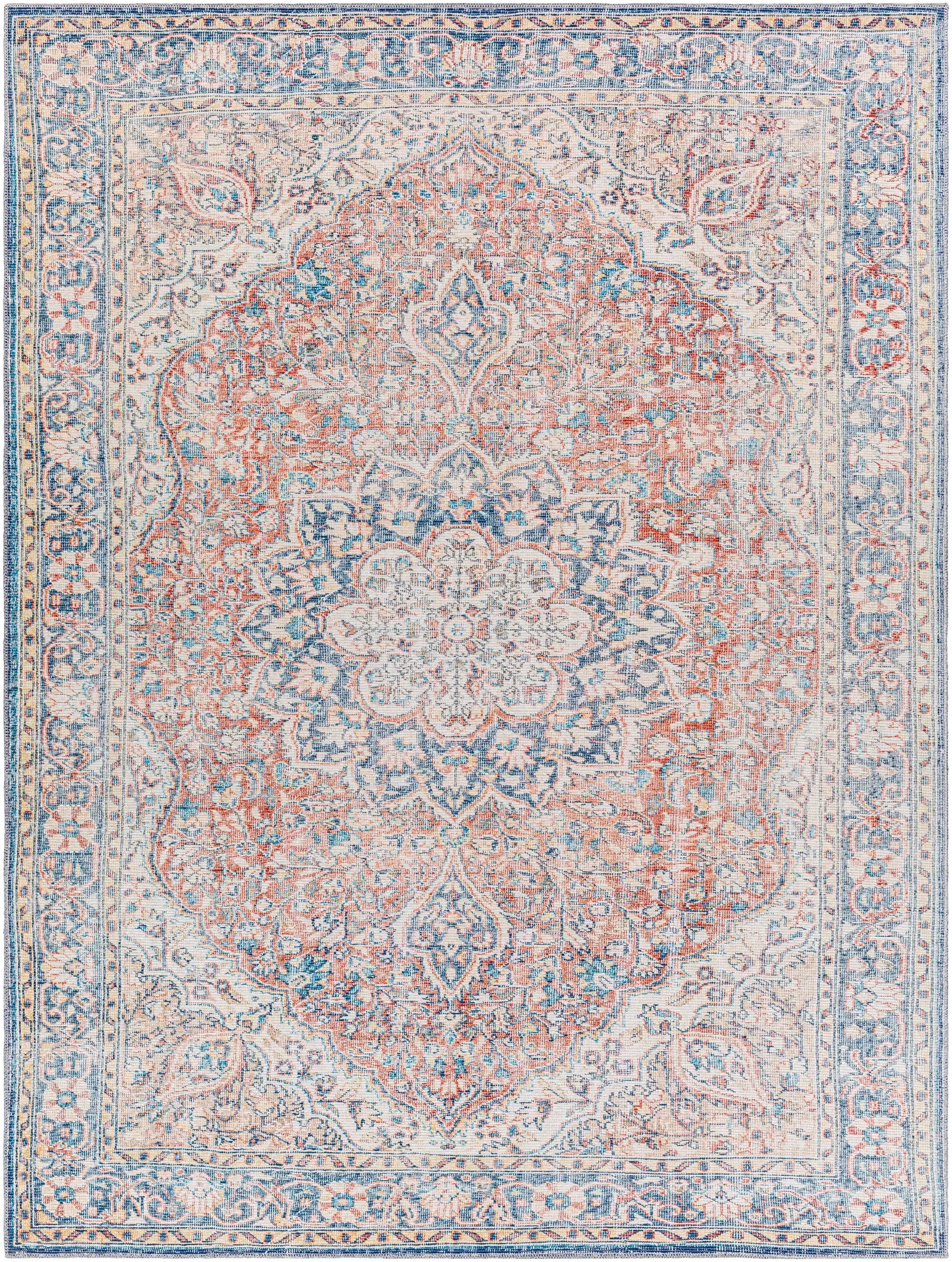 Wacousta Red&Blue Washable Rug - Clearance by Boutique Rugs