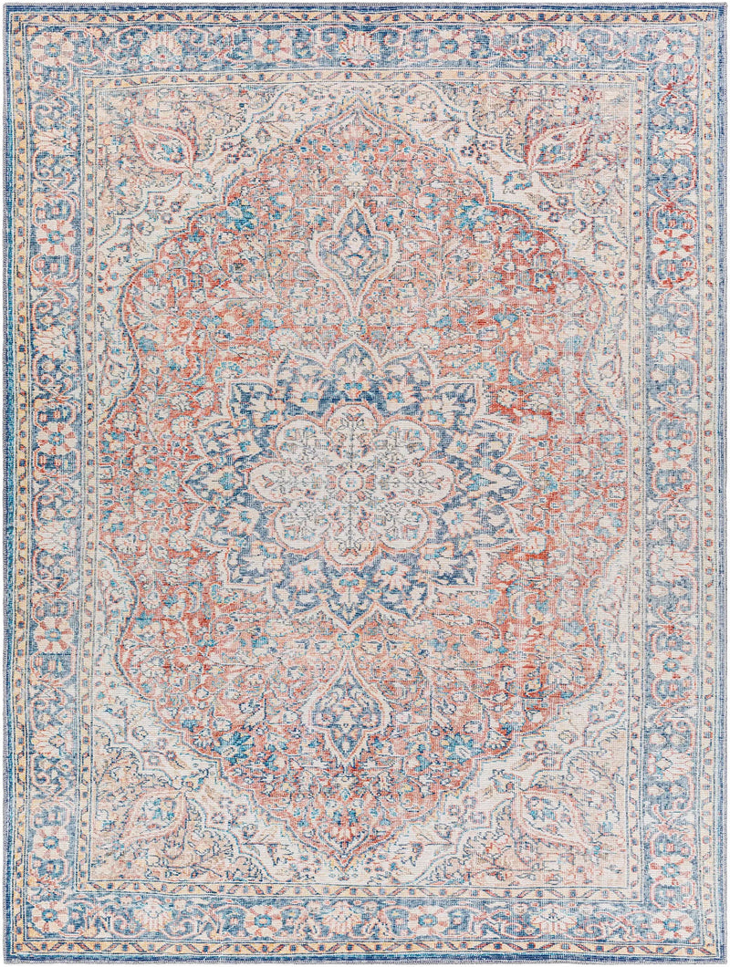 Wacousta Red&Blue Washable Rug - Clearance by Boutique Rugs