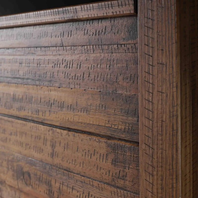 FarmHome Walnut Solid Pine Platform Bed in Queen Size by HomePacific
