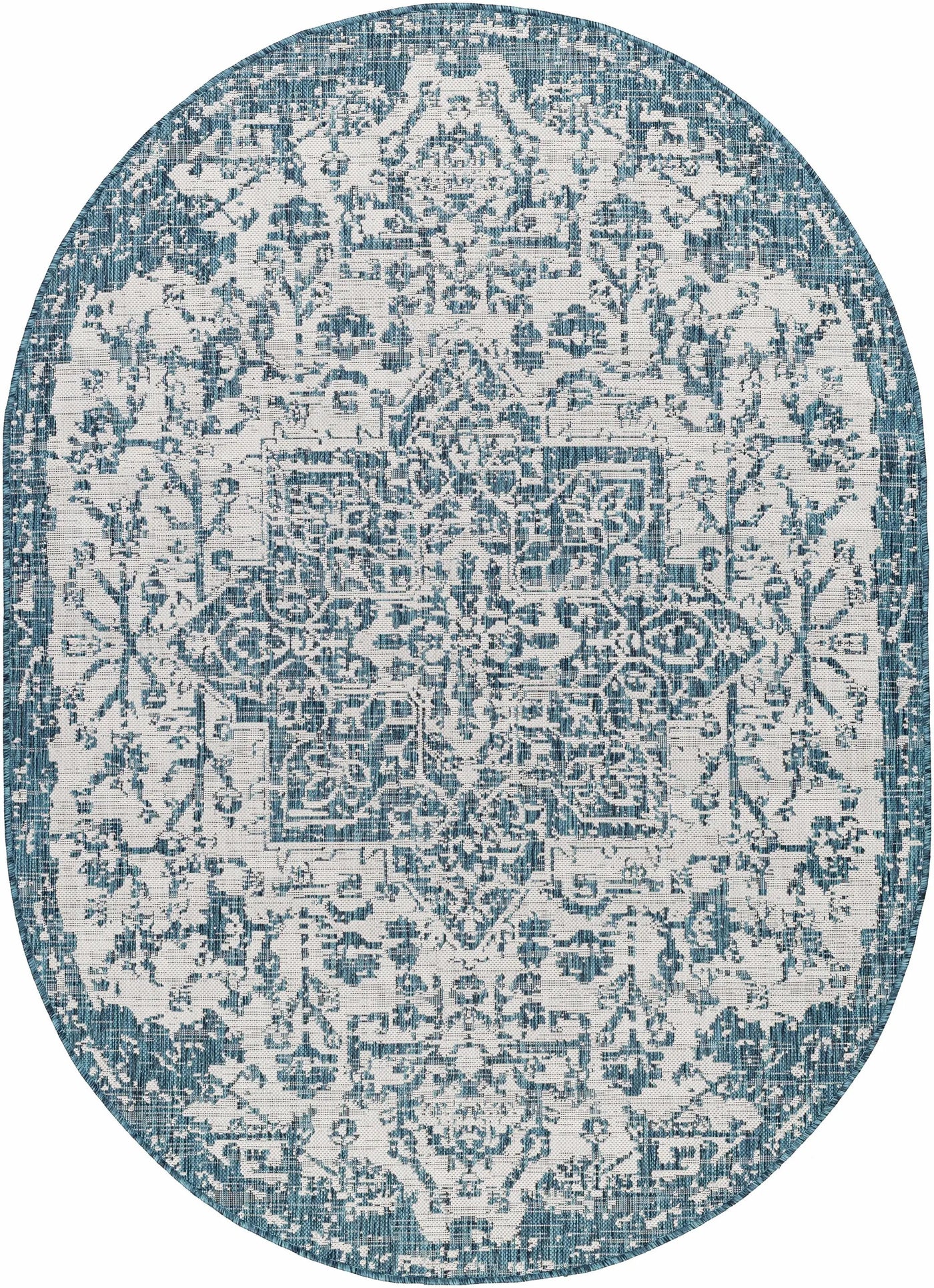 Teal Kilmacolm Indoor & Outdoor Area Rug - Clearance by Boutique Rugs