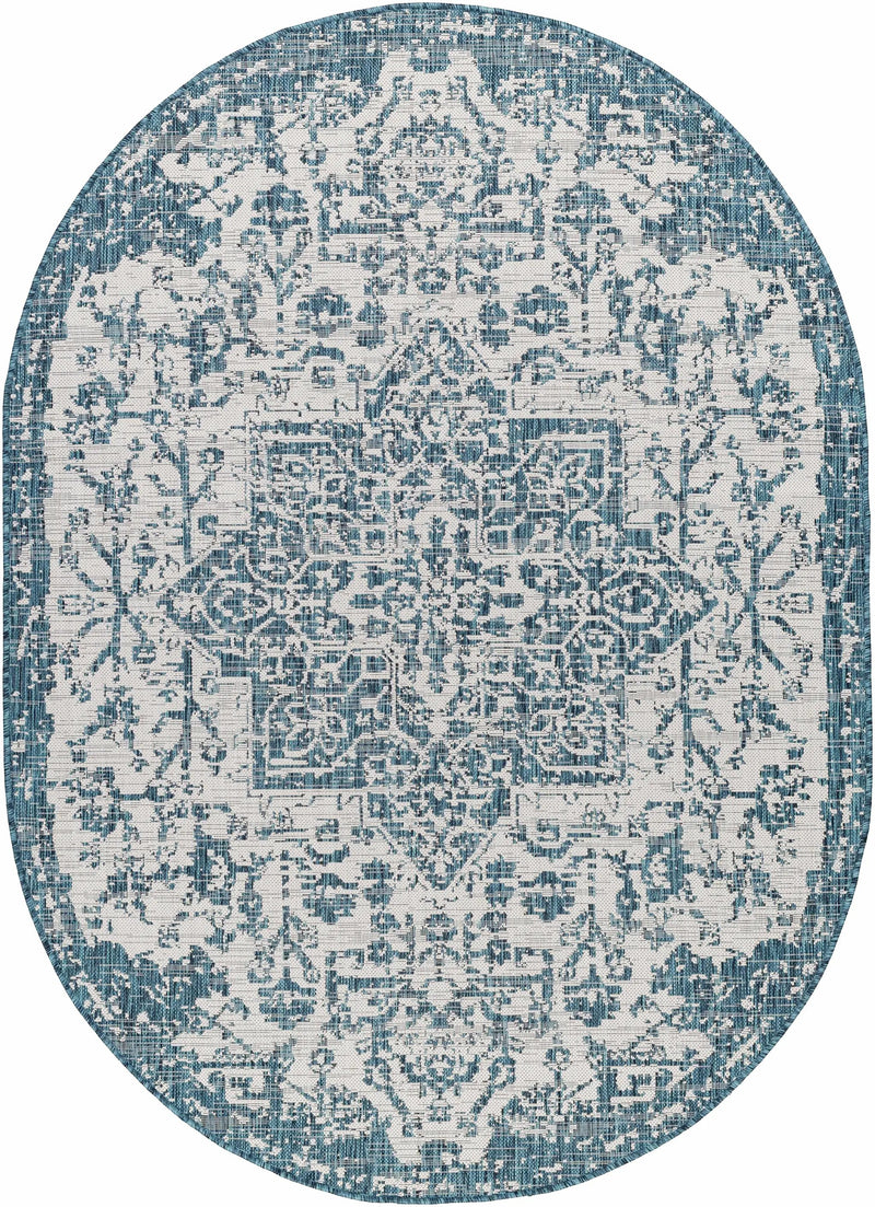Teal Kilmacolm Indoor & Outdoor Area Rug - Clearance by Boutique Rugs