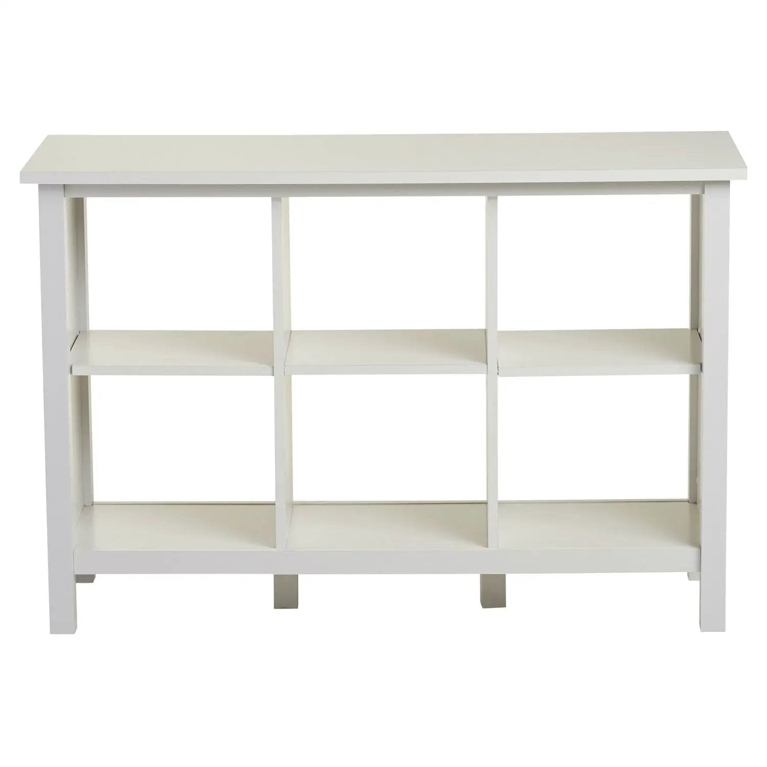 Adjustable Shelf 6-Cube Bookcase Storage Unit Sideboard in White by HomePacific