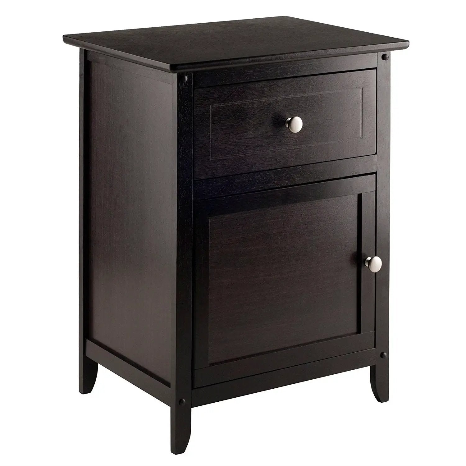 Espresso Wood End Table Nightstand Accent Table by HomePacific