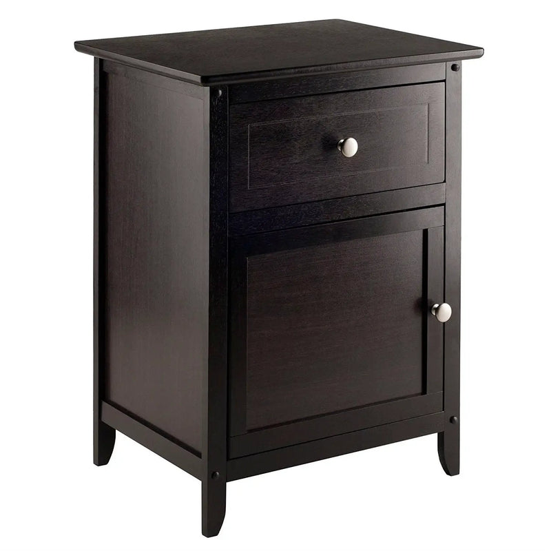 Espresso Wood End Table Nightstand Accent Table by HomePacific