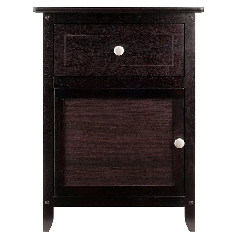 Espresso Wood End Table Nightstand Accent Table by HomePacific