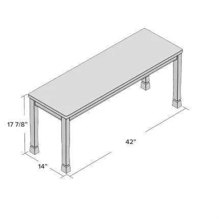 Kitchen Seating Wooden Bench in White and Brown Finish by HomePacific