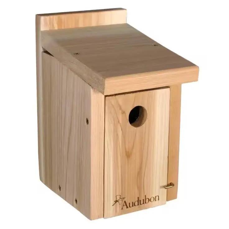 Cedar Wooden Bird House for Wrens and Chickadees by HomePacific