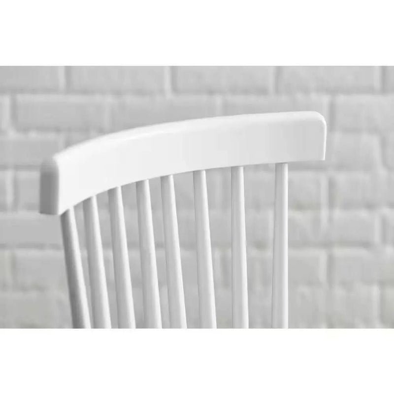 Set of 2 Classic Spindle Back White Solid Wood Dining Chair by HomePacific