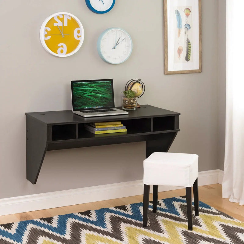 Contemporary Space Saver Floating Style Laptop Desk in Ebony by HomePacific