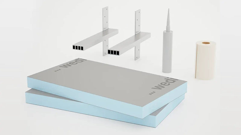 The Original Floating Shower Bench Kit­™ with wedi® & Original Shower Bench Bracket® by The Original Granite Bracket
