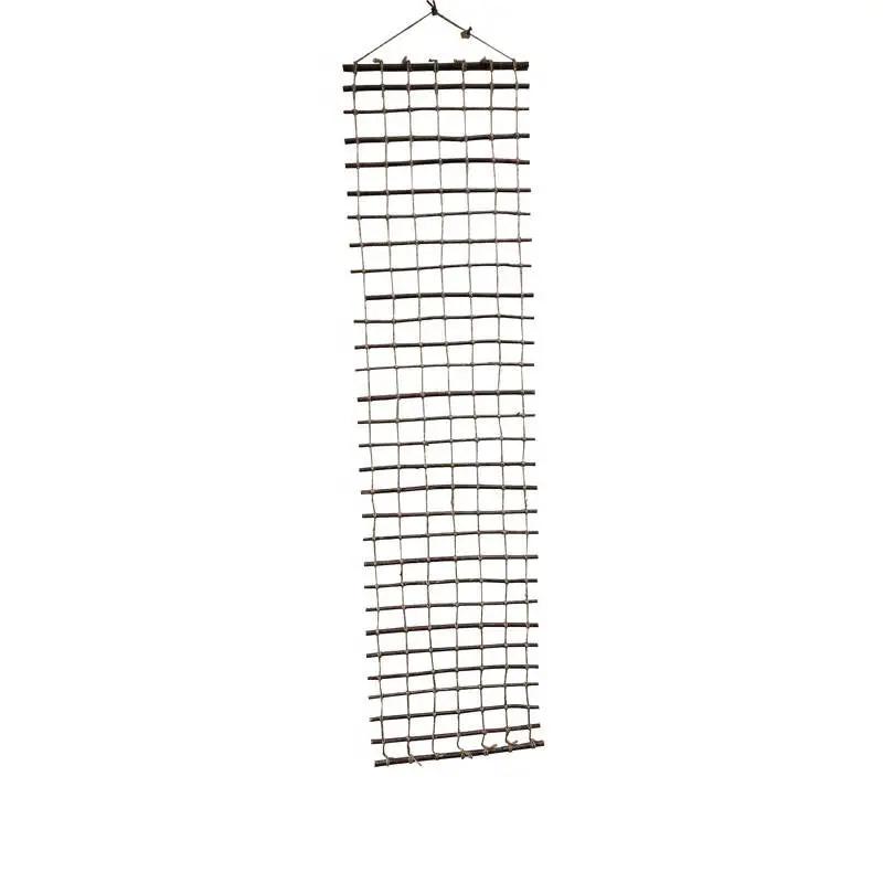 Indoor Outdoor Wall Hanging Willow Wood and Jute Garden Trellis by HomePacific