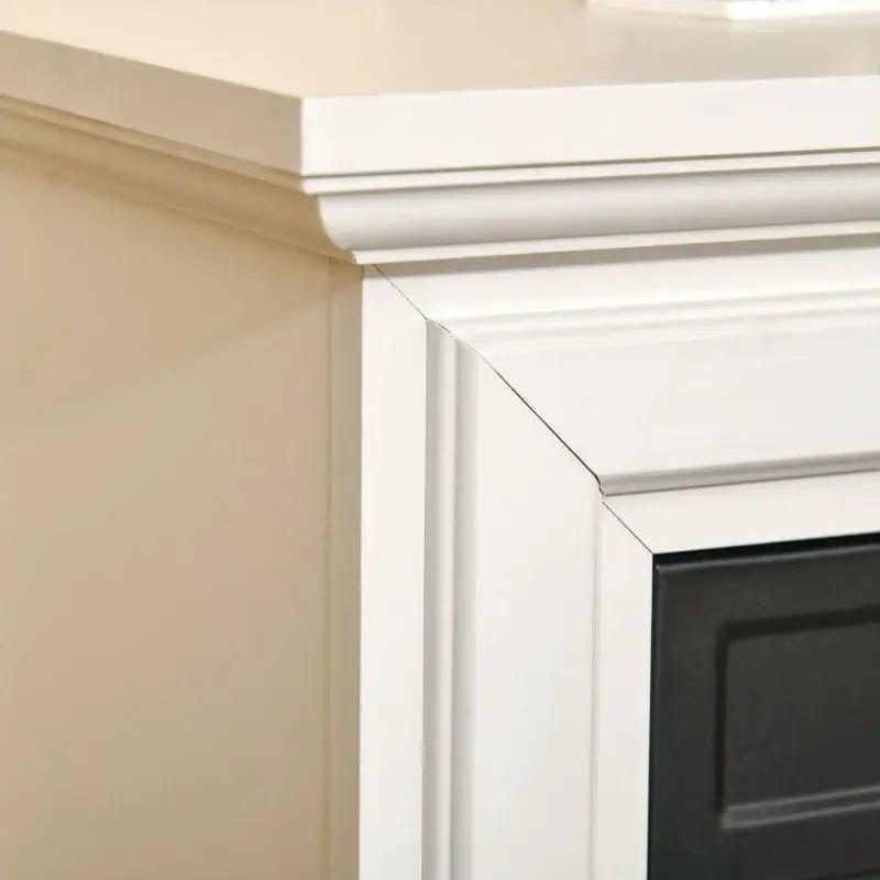 31 inch White Electric Fireplace Heater Dimmable Flame Effect and Mantel w/ Remote Control by HomePacific