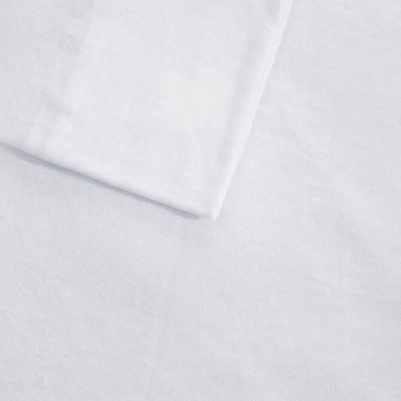 Full Size 4-Piece Cotton Blend Jersey Sheet Set in White by HomePacific