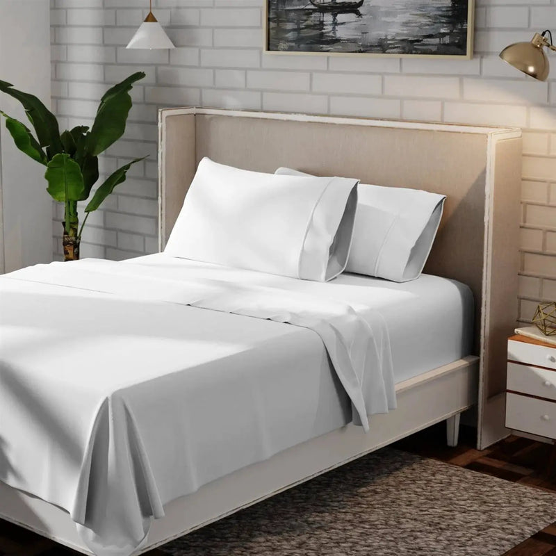 Full size White 100-Percent Certified Organic Cotton Sheet Set by HomePacific