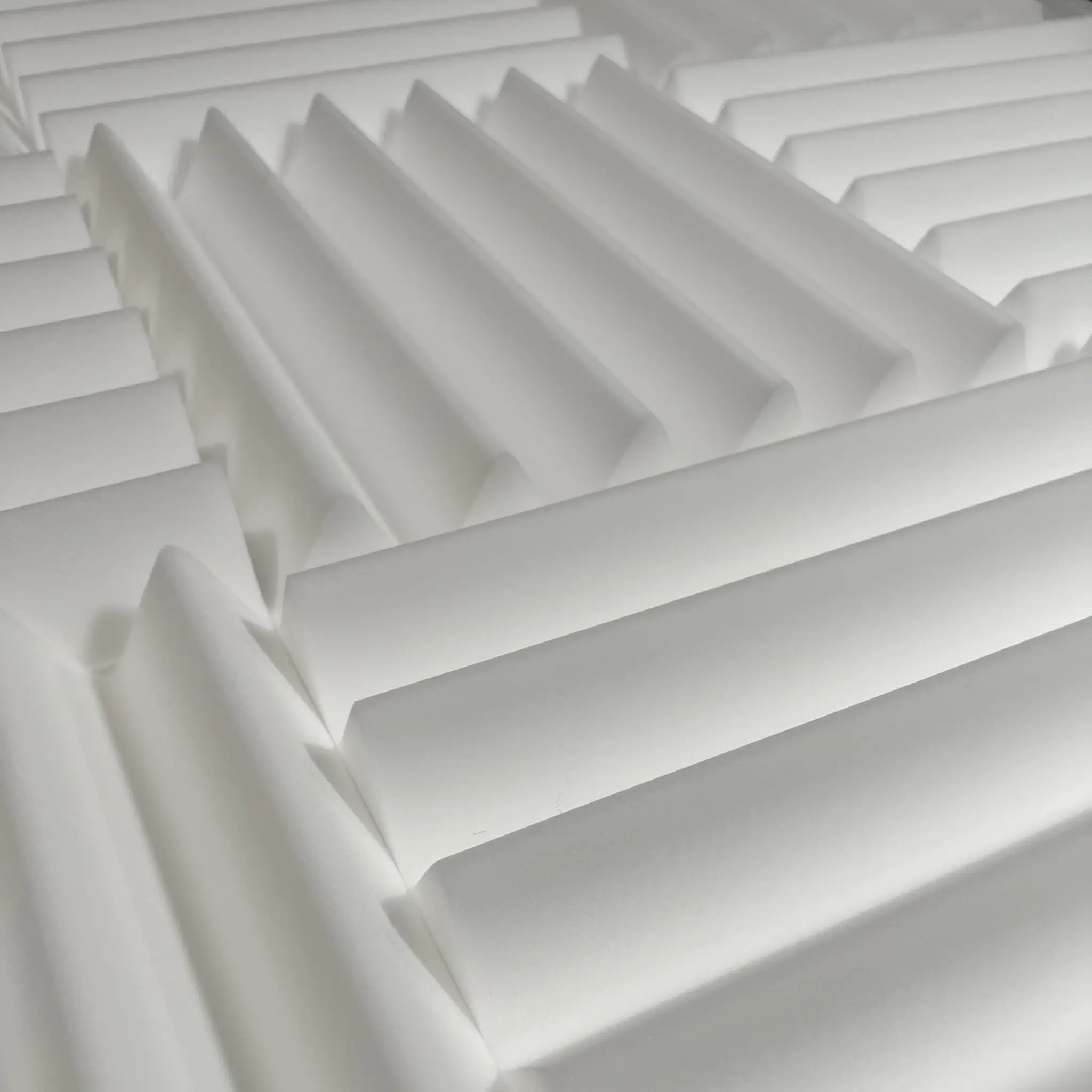 White Acoustic Foam Panels - 12x12x2.5" by SoundAssured