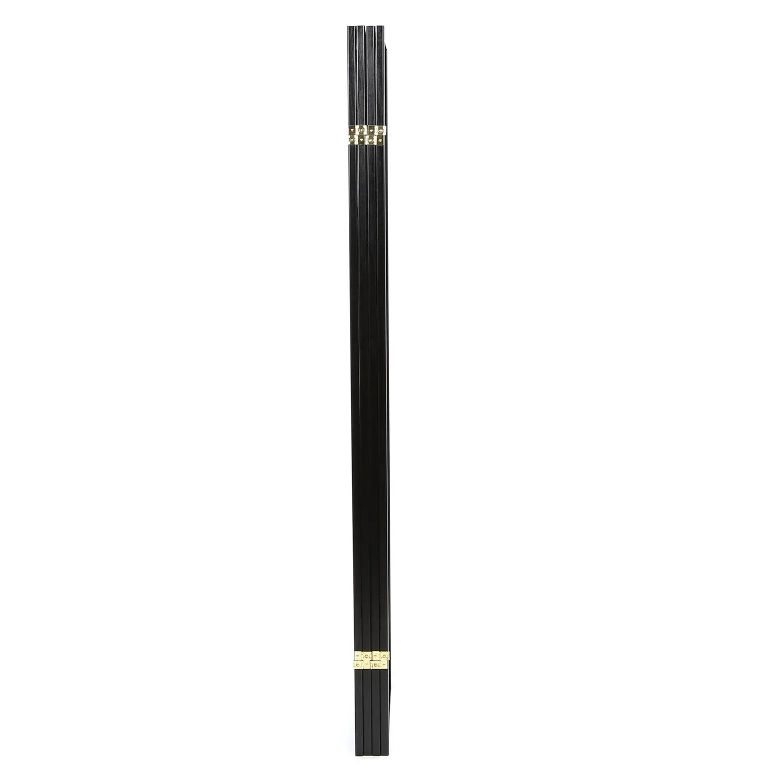 Black 4-Panel Asian Style Shoji Room Divider Screen by HomePacific