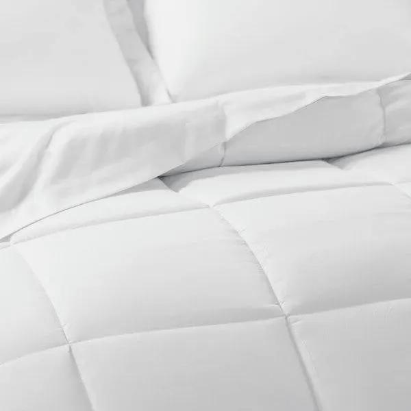 Queen Size Microfiber 6-Piece Reversible Bed In A Bag Comforter Set in White by HomePacific