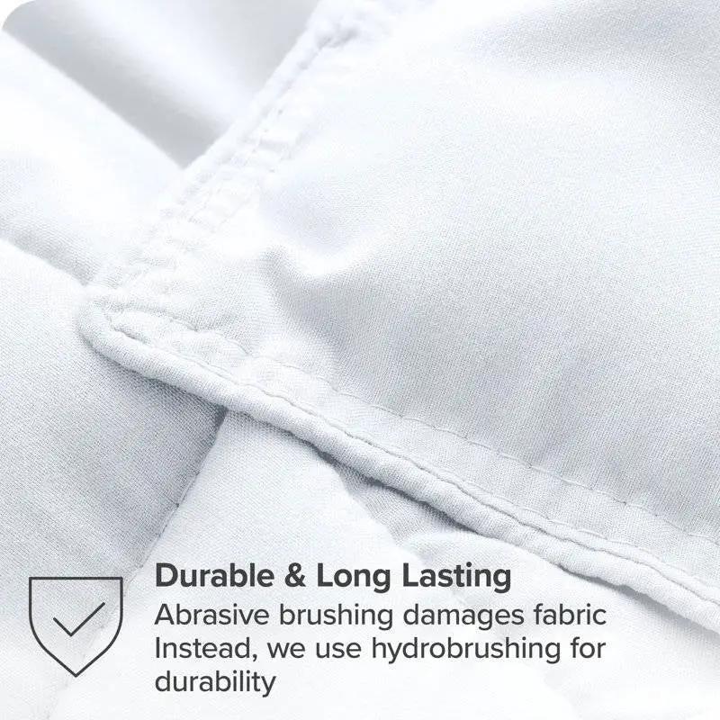 Queen size Super Soft Microfiber Down Alternative Comforter Set White by HomePacific