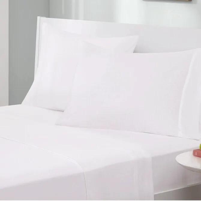 Twin XL Size 4-Piece Cotton Blend Jersey Sheet Set in White by HomePacific