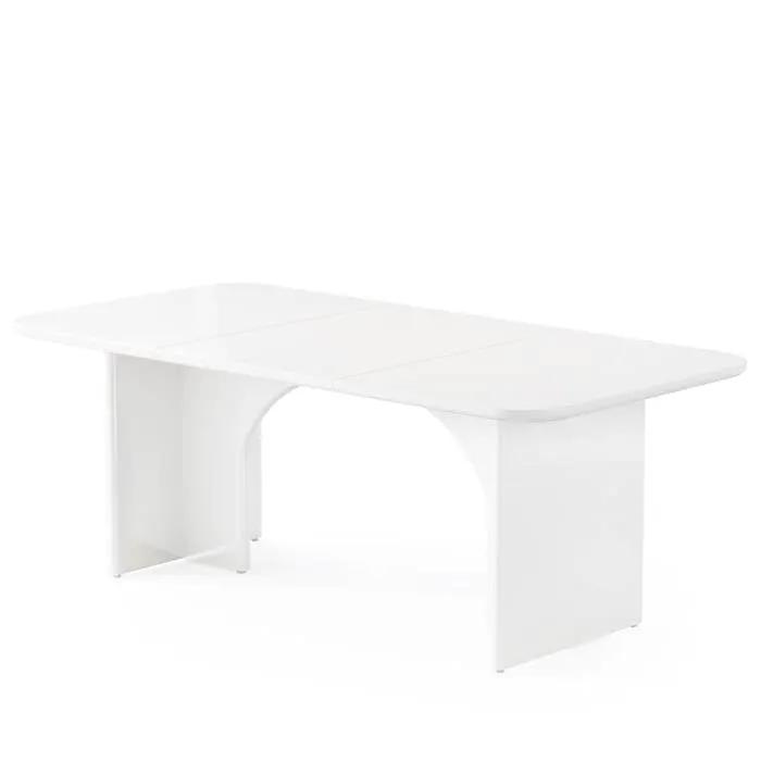 Modern Extra Large Executive Home Office Computer Desk in White by HomePacific