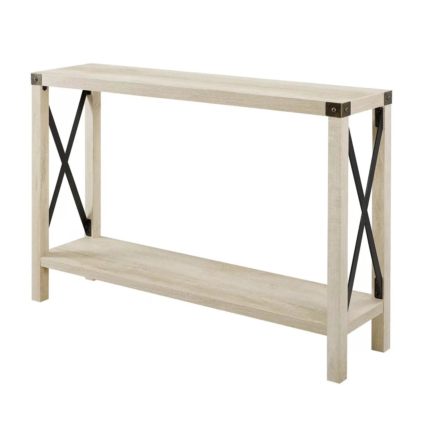 Industrial Farmhouse Entryway Table / Sofa Table in White Oak Wood Finish by HomePacific