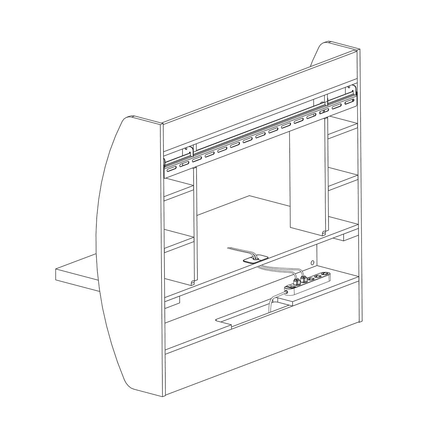 White Wall-Mounted Modern Space Saving Laptop Computer Desk by HomePacific