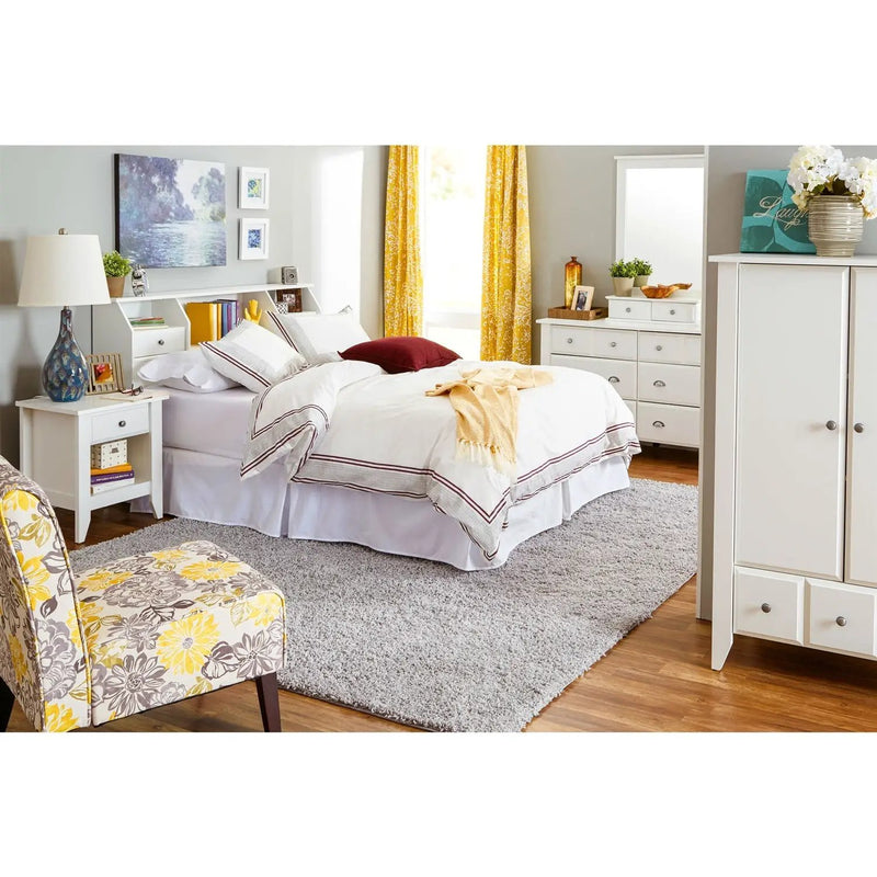 White 6-Drawer Dresser Traditional Design - Made in USA by HomePacific