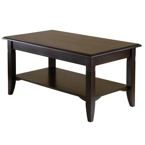 Rectangle Wood Coffee Table in Cappuccino Finish by HomePacific