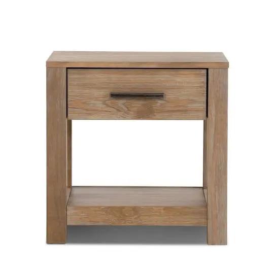 Farmhouse Traditional Rustic Pine Wood 1-Drawer Nightstand Bedside Table by HomePacific