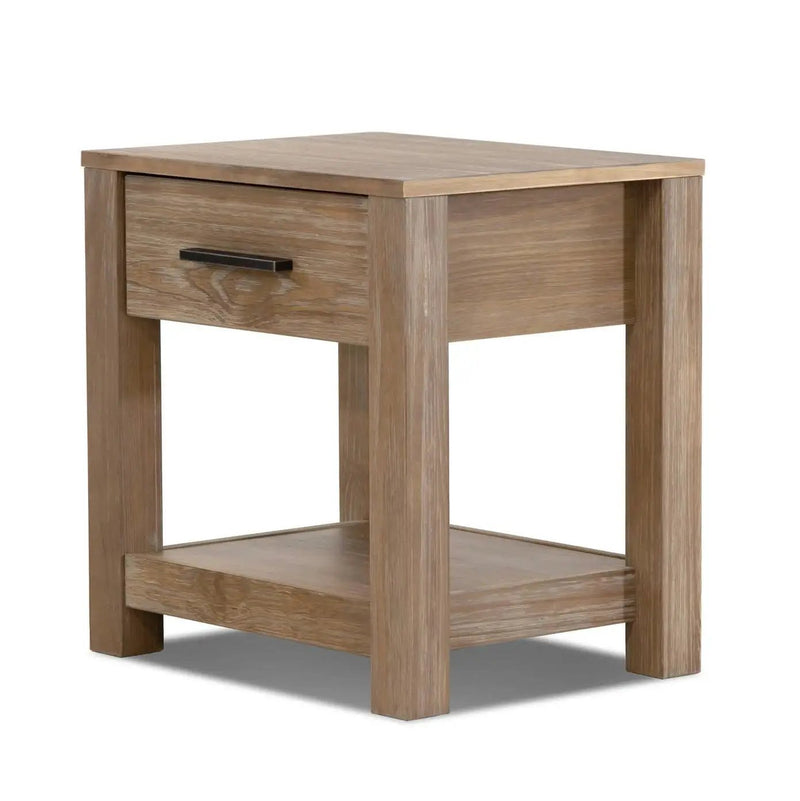 Farmhouse Traditional Rustic Pine Wood 1-Drawer Nightstand Bedside Table by HomePacific