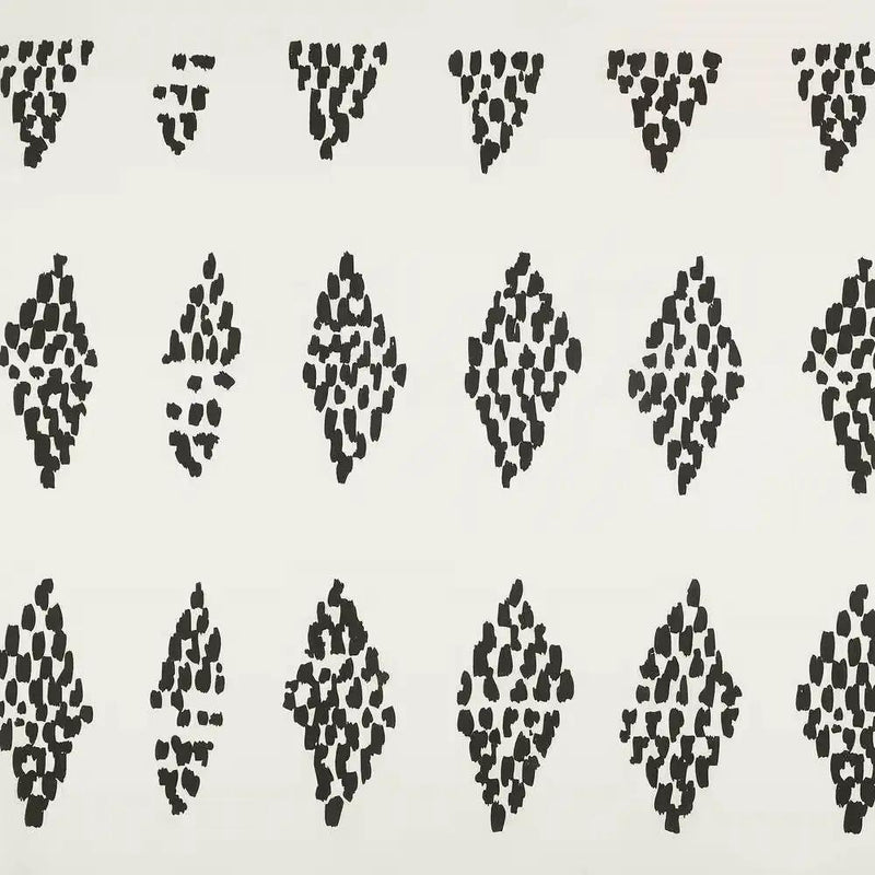 72 x 72 in. Cotton Polly Shower Curtain with Black White Rhombus Dots Pattern by HomePacific