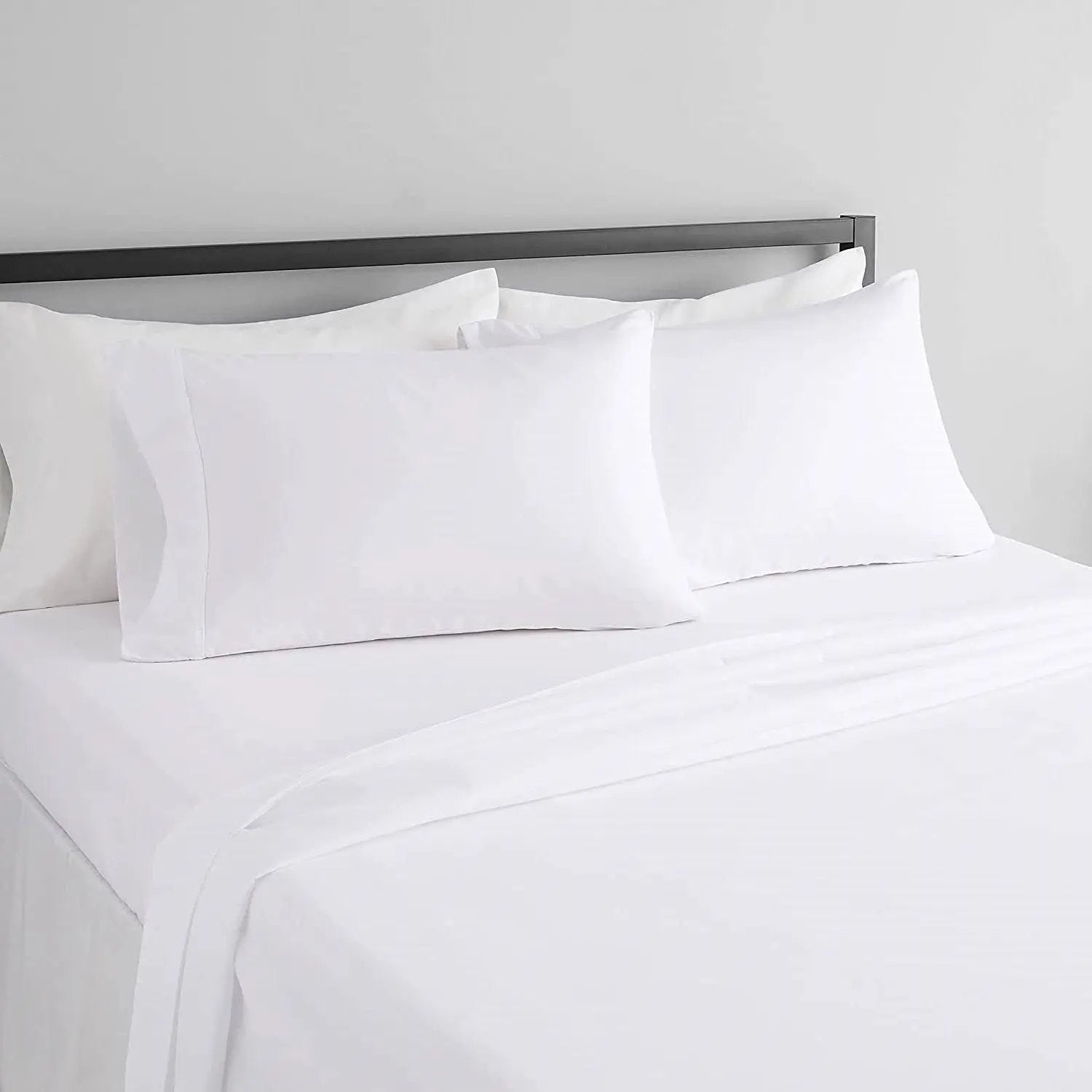 Queen 4-Piece Egyptian 100-Percent Cotton 1000 Thread Count Sheet Set - White by HomePacific