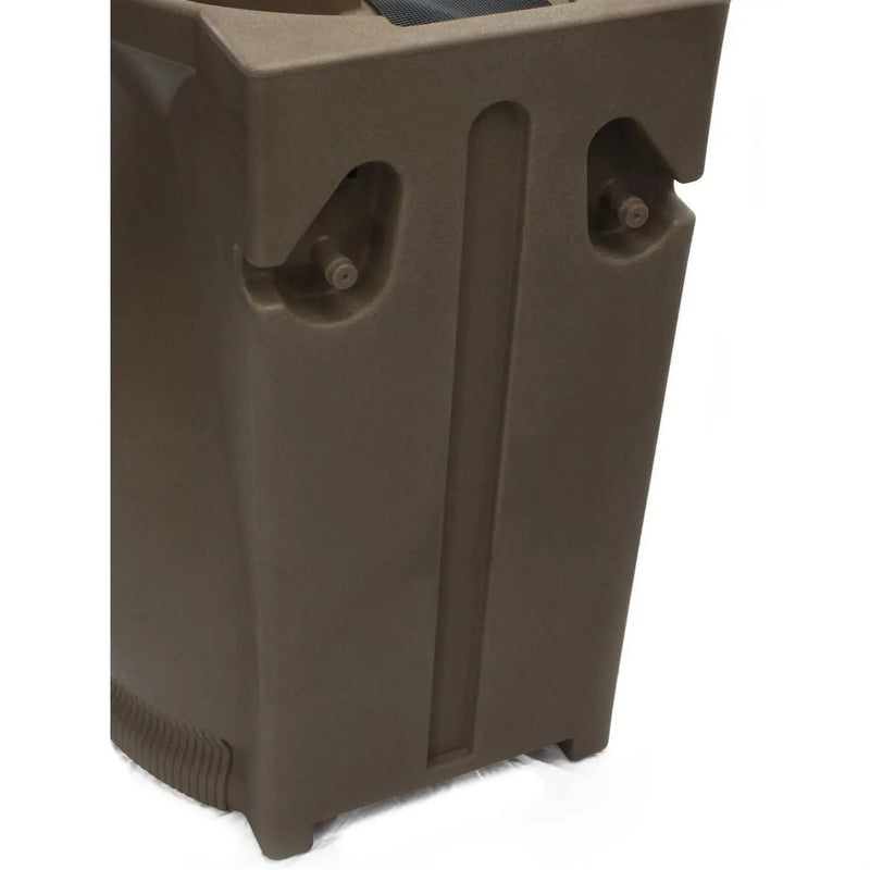 Brown Oak 65 Gallon Plastic Urn Rain Barrel with Planter Top by HomePacific